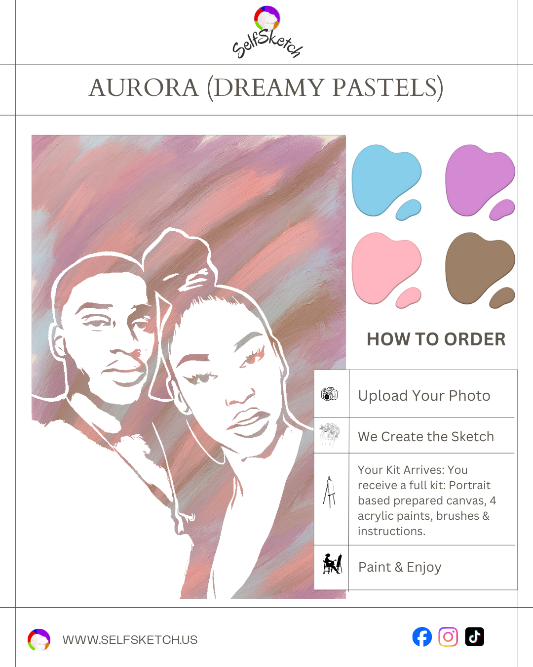 Couples & Friends Portrait Painting Kit – Two People, One Masterpiece