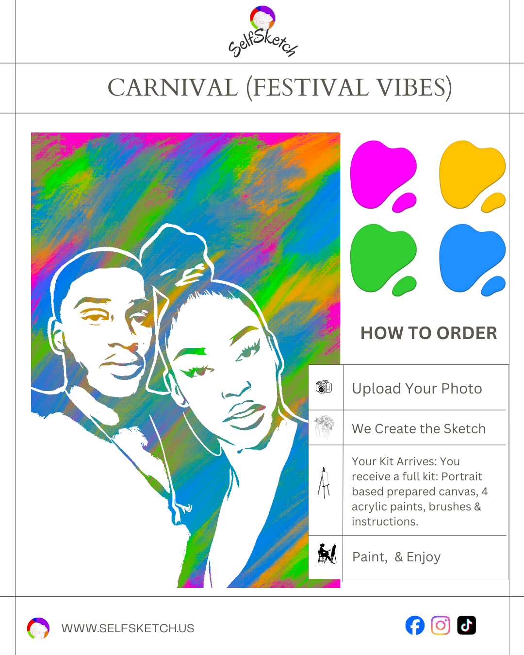Couples & Friends Portrait Painting Kit – Two People, One Masterpiece
