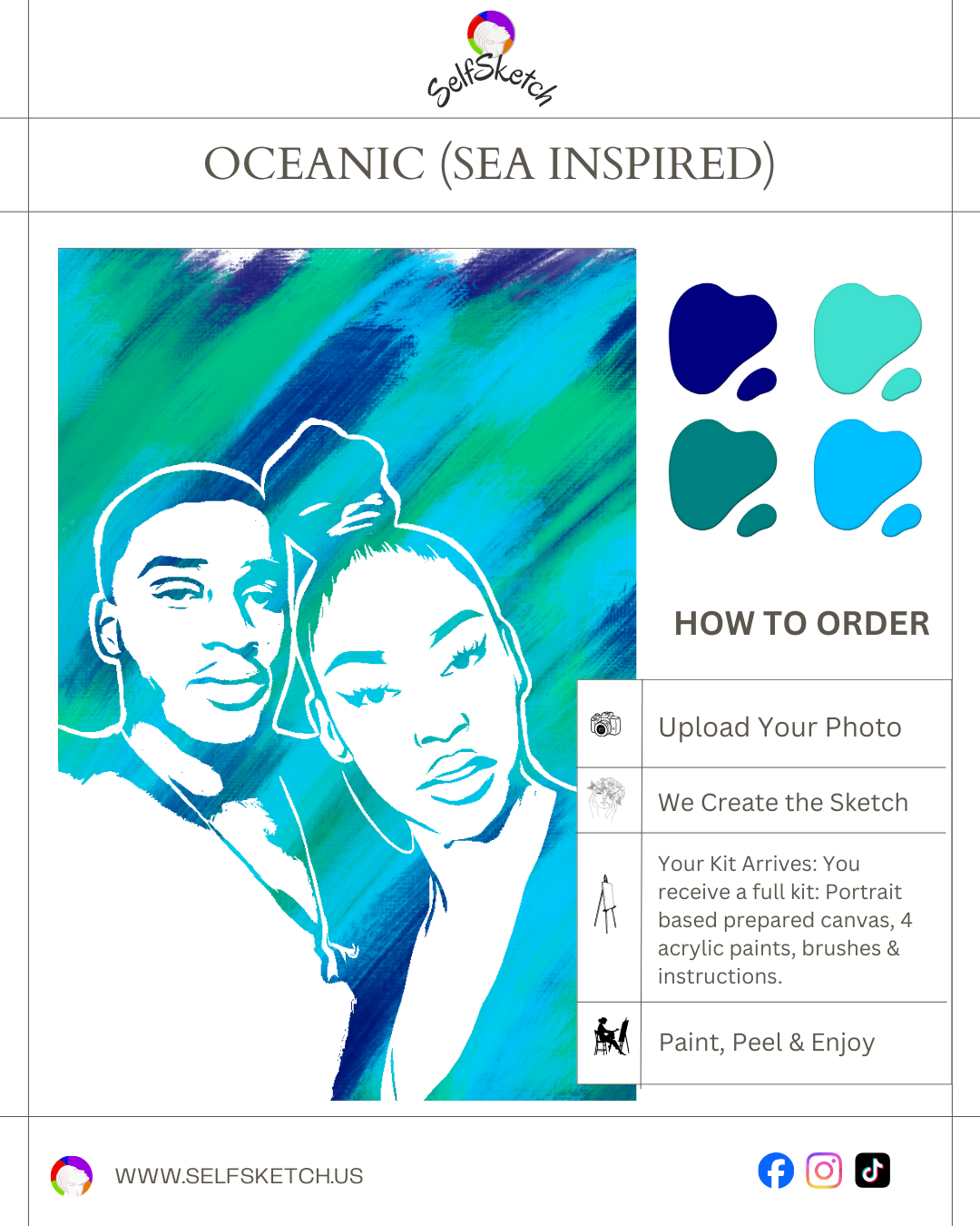 Couples & Friends Portrait Painting Kit – Two People, One Masterpiece