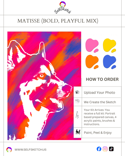 Pet Portrait Painting Kit – Turn Your Pet’s Photo into Art