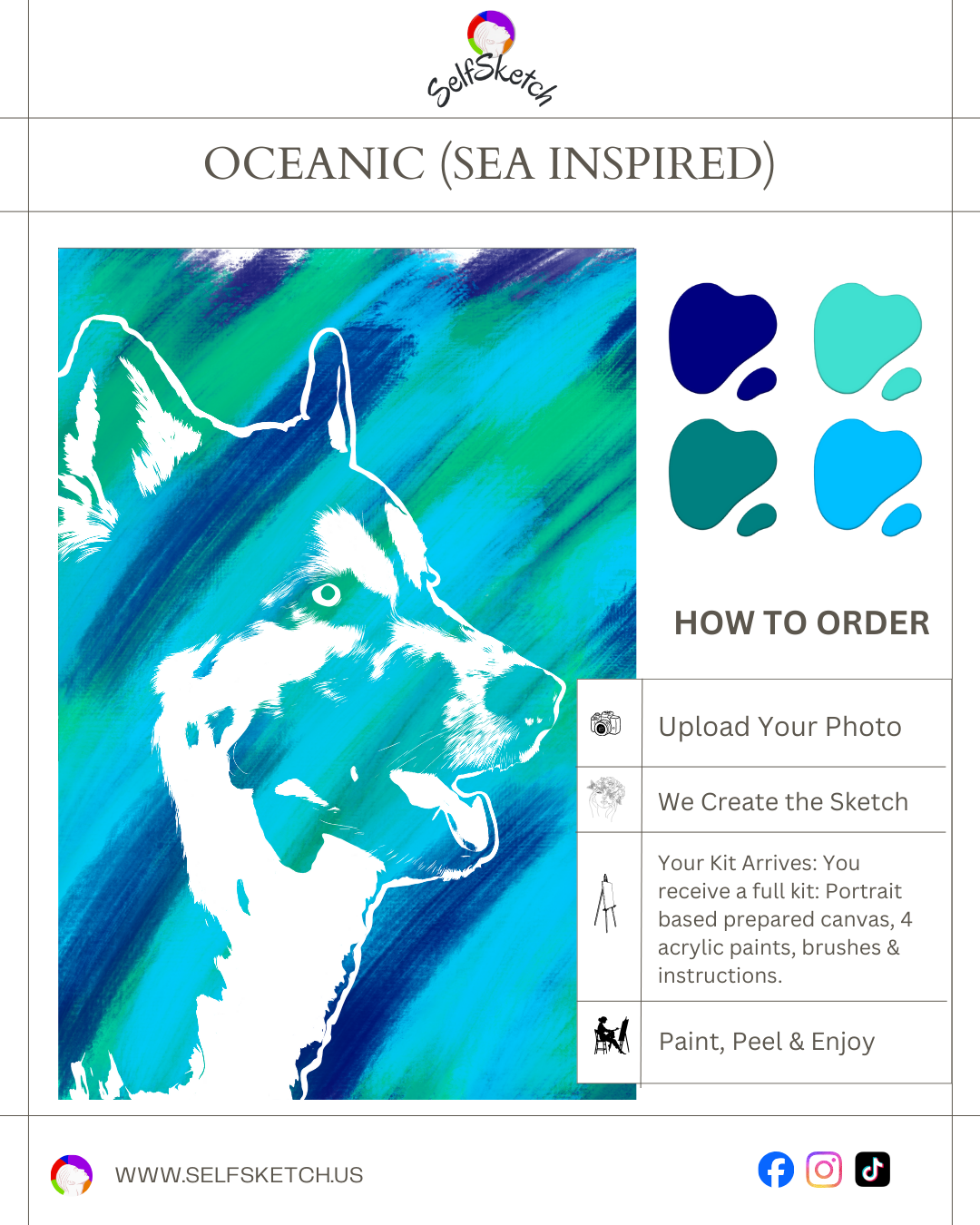 Pet Portrait Painting Kit – Turn Your Pet’s Photo into Art