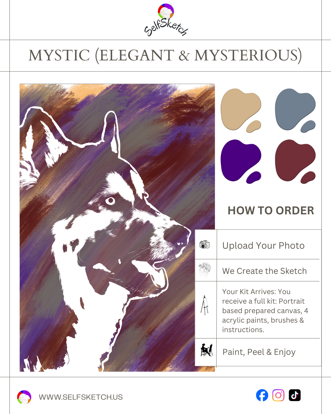 Pet Portrait Painting Kit – Turn Your Pet’s Photo into Art