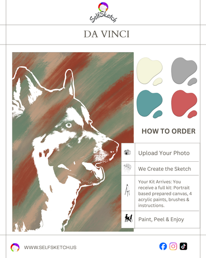 Pet Portrait Painting Kit – Turn Your Pet’s Photo into Art