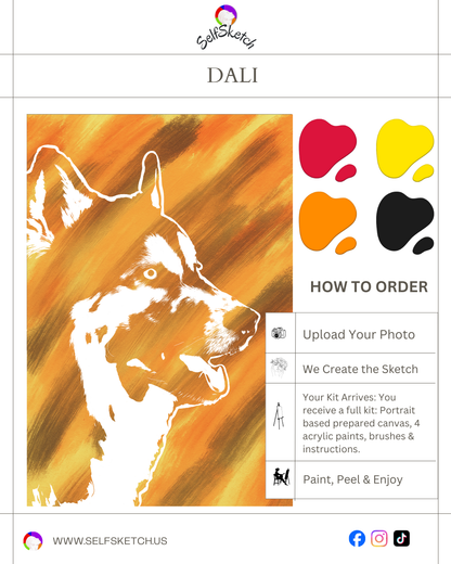 Pet Portrait Painting Kit – Turn Your Pet’s Photo into Art
