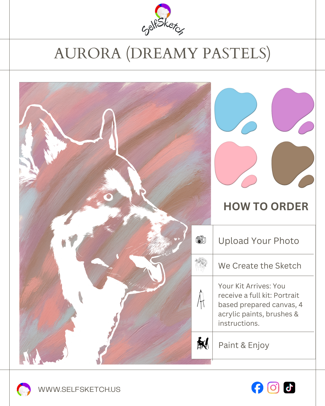 Pet Portrait Painting Kit – Turn Your Pet’s Photo into Art