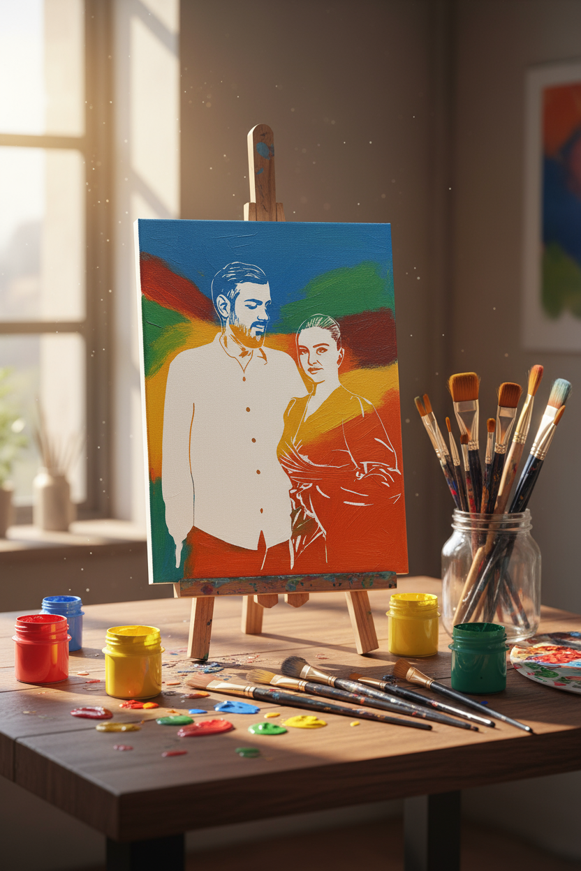 Couples & Friends Portrait Painting Kit – Two People, One Masterpiece