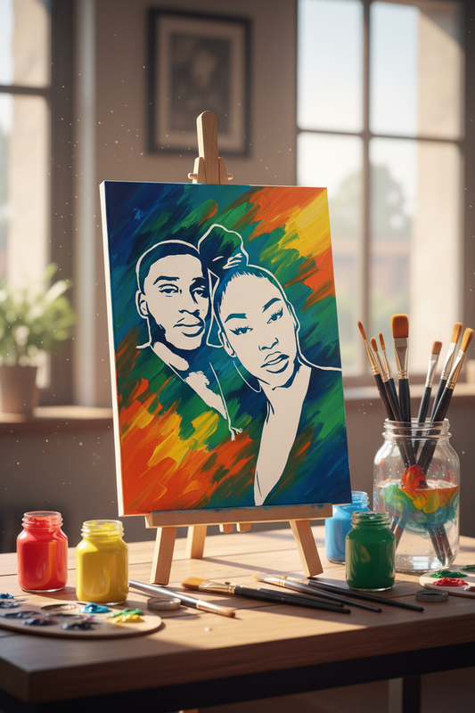 Couples & Friends Portrait Painting Kit – Two People, One Masterpiece